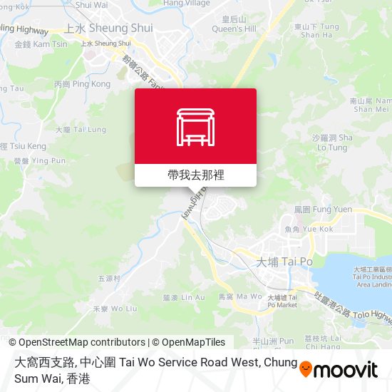 大窩西支路, 中心圍 Tai Wo Service Road West, Chung Sum Wai地圖