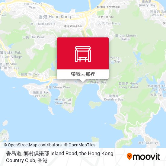 香島道, 鄉村俱樂部 Island Road, the Hong Kong Country Club地圖