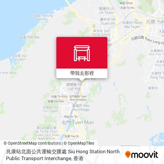 兆康站北面公共運輸交匯處 Siu Hong Station North Public Transport Interchange地圖