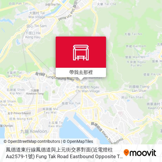 鳳德道東行線鳳德道與上元街交界對面(近電燈柱Aa2579-1號) Fung Tak Road Eastbound Opposite To Its Junction With Sheung Yuen Street(Near L.P. Aa2579-1)地圖
