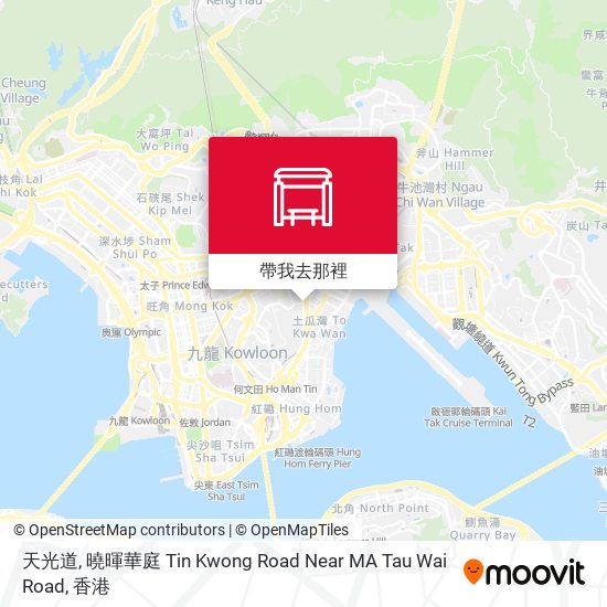 天光道, 曉暉華庭 Tin Kwong Road Near MA Tau Wai Road地圖