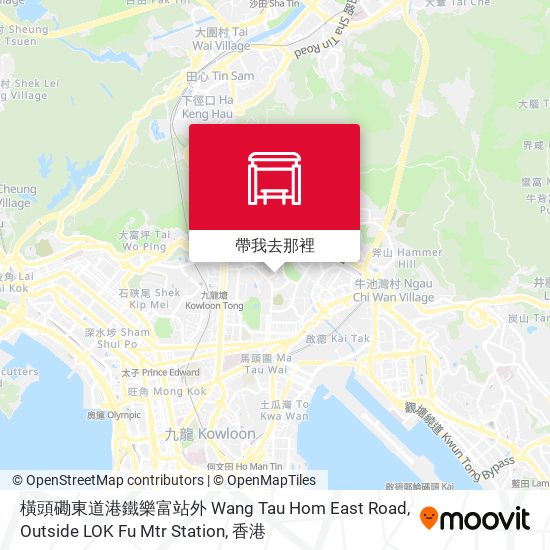 橫頭磡東道港鐵樂富站外 Wang Tau Hom East Road, Outside LOK Fu Mtr Station地圖