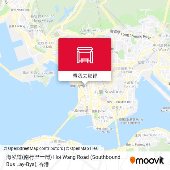 海泓道(南行巴士灣) Hoi Wang Road (Southbound Bus Lay-Bys)地圖