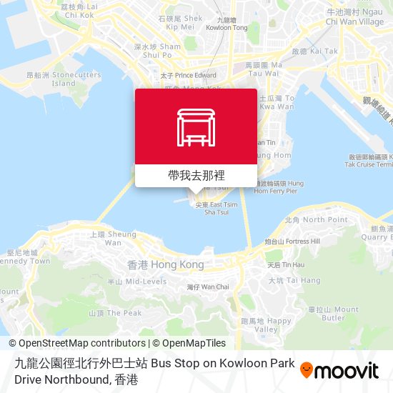 九龍公園徑北行外巴士站 Bus Stop on Kowloon Park Drive Northbound地圖