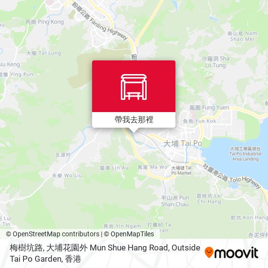 梅樹坑路, 大埔花園外 Mun Shue Hang Road, Outside Tai Po Garden地圖
