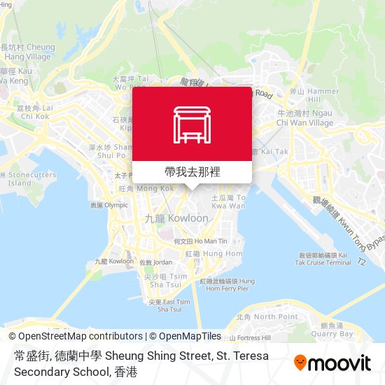 常盛街, 德蘭中學 Sheung Shing Street, St. Teresa Secondary School地圖