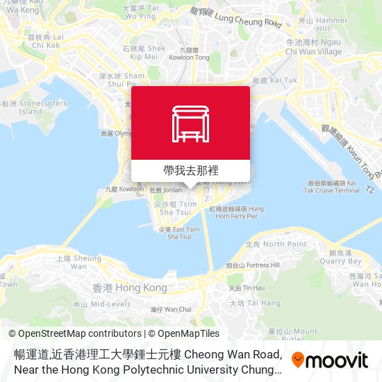 暢運道,近香港理工大學鍾士元樓 Cheong Wan Road, Near the Hong Kong Polytechnic University Chung Sze Yuen Building地圖