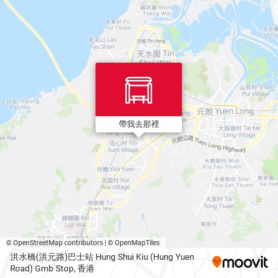 洪水橋(洪元路)巴士站 Hung Shui Kiu (Hung Yuen Road) Gmb Stop地圖