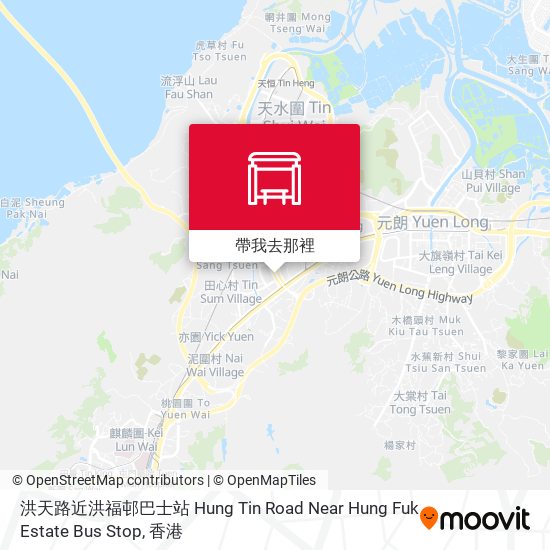 洪天路近洪福邨巴士站 Hung Tin Road Near Hung Fuk Estate Bus Stop地圖