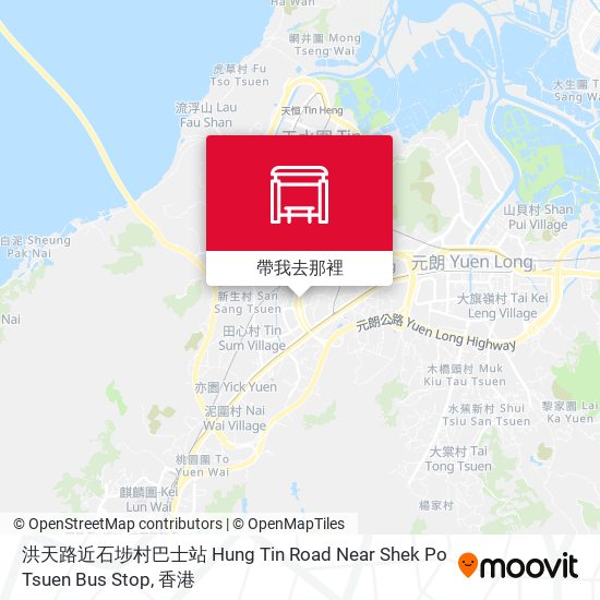 洪天路近石埗村巴士站 Hung Tin Road Near Shek Po Tsuen Bus Stop地圖
