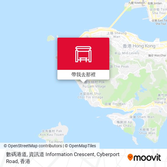 數碼港道, 資訊道 Information Crescent, Cyberport Road地圖