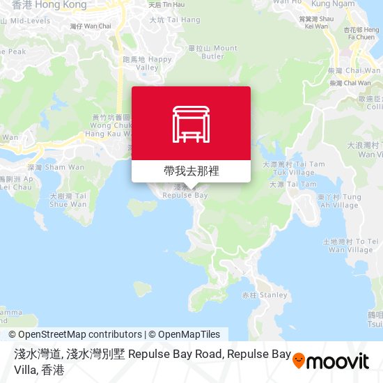 淺水灣道, 淺水灣別墅 Repulse Bay Road, Repulse Bay Villa地圖