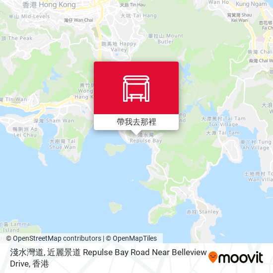 淺水灣道, 近麗景道 Repulse Bay Road Near Belleview Drive地圖