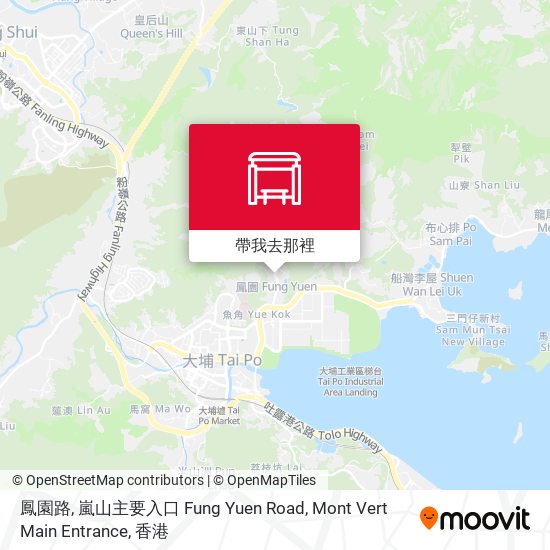 鳳園路, 嵐山主要入口 Fung Yuen Road, Mont Vert Main Entrance地圖