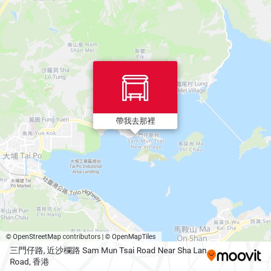 三門仔路, 近沙欄路 Sam Mun Tsai Road Near Sha Lan Road地圖