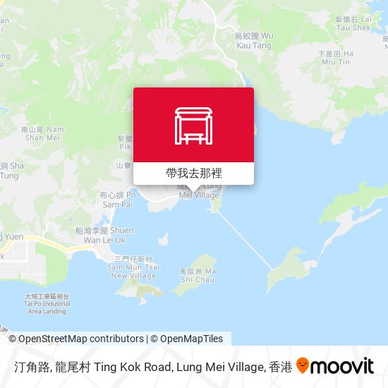 汀角路, 龍尾村 Ting Kok Road, Lung Mei Village地圖