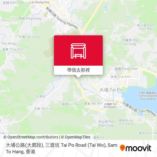 大埔公路(大窩段), 三渡坑 Tai Po Road (Tai Wo), Sam To Hang地圖