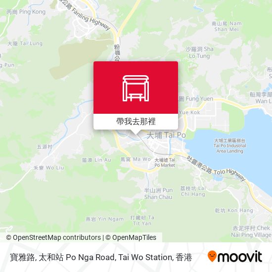 寶雅路, 太和站 Po Nga Road, Tai Wo Station地圖