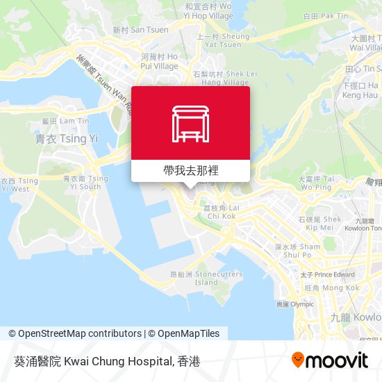 葵涌醫院 Kwai Chung Hospital地圖