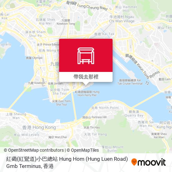 紅磡(紅鸞道)小巴總站 Hung Hom (Hung Luen Road) Gmb Terminus地圖