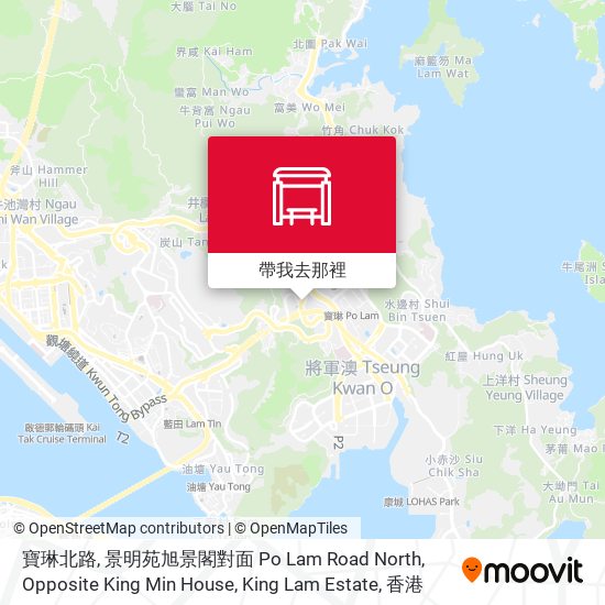 寶琳北路, 景明苑旭景閣對面 Po Lam Road North, Opposite King Min House, King Lam Estate地圖