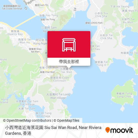 小西灣道近海濱花園 Siu Sai Wan Road, Near Riviera Gardens地圖