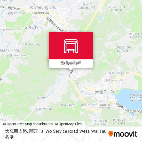 大窩西支路, 圍頭 Tai Wo Service Road West, Wai Tau地圖