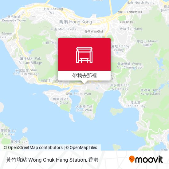 黃竹坑站 Wong Chuk Hang Station地圖