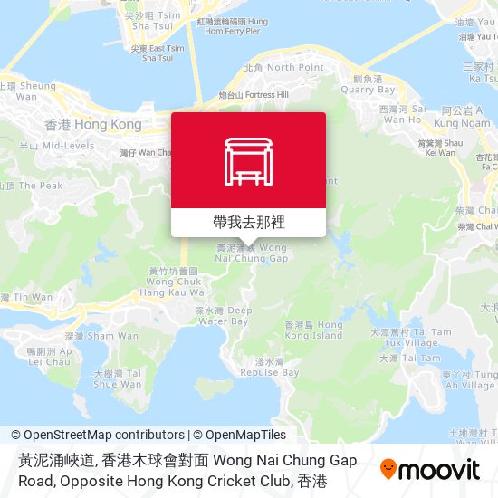 黃泥涌峽道, 香港木球會對面 Wong Nai Chung Gap Road, Opposite Hong Kong Cricket Club地圖