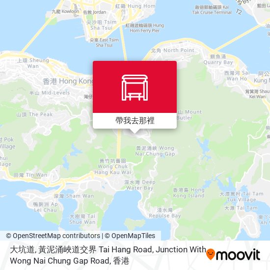 大坑道, 黃泥涌峽道交界 Tai Hang Road, Junction With Wong Nai Chung Gap Road地圖