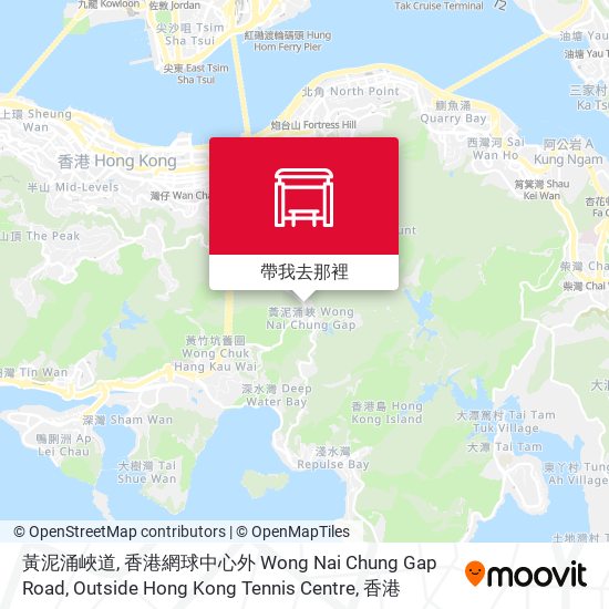 黃泥涌峽道, 香港網球中心外 Wong Nai Chung Gap Road, Outside Hong Kong Tennis Centre地圖