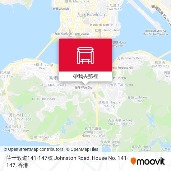 莊士敦道141-147號 Johnston Road, House No. 141-147地圖