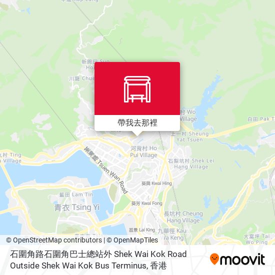 石圍角路石圍角巴士總站外 Shek Wai Kok Road Outside Shek Wai Kok Bus Terminus地圖