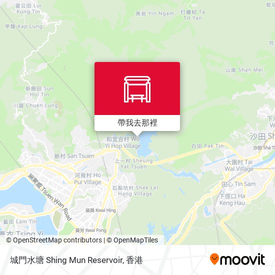 城門水塘 Shing Mun Reservoir地圖