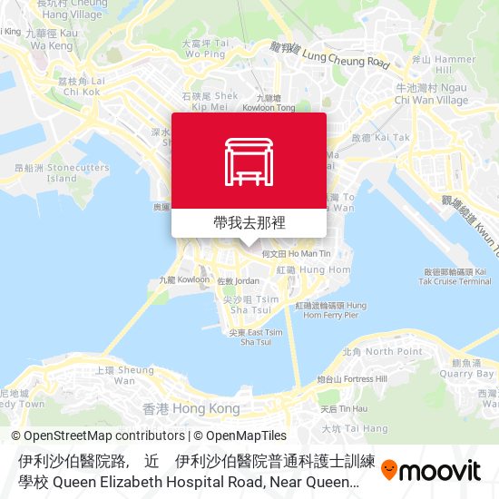 伊利沙伯醫院路,　近　伊利沙伯醫院普通科護士訓練學校 Queen Elizabeth Hospital Road, Near Queen Elizabeth Hospital School Of General Nursing地圖