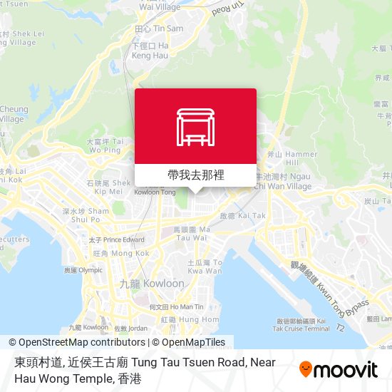 東頭村道, 近侯王古廟	 Tung Tau Tsuen Road, Near Hau Wong Temple地圖