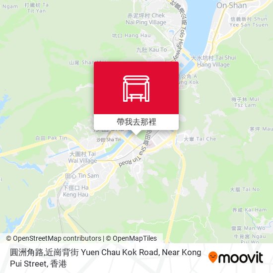 圓洲角路,近崗背街 Yuen Chau Kok Road, Near Kong Pui Street地圖