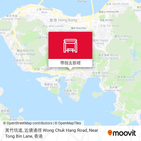 黃竹坑道, 近塘邊徑 Wong Chuk Hang Road, Near Tong Bin Lane地圖