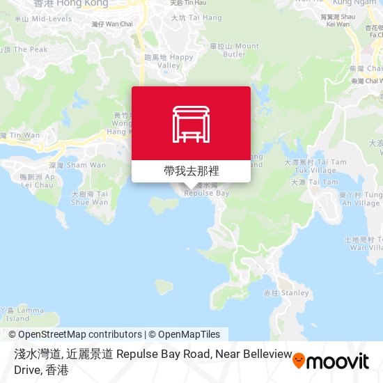 淺水灣道, 近麗景道 Repulse Bay Road, Near Belleview Drive地圖