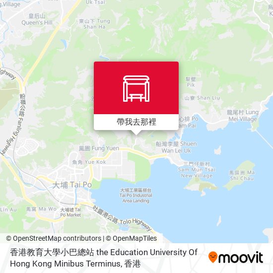 香港教育大學小巴總站 the Education University Of Hong Kong Minibus Terminus地圖