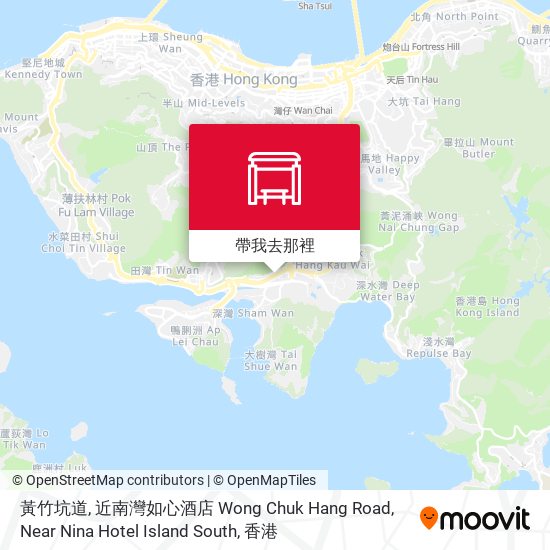黃竹坑道, 近南灣如心酒店 Wong Chuk Hang Road, Near Nina Hotel Island South地圖