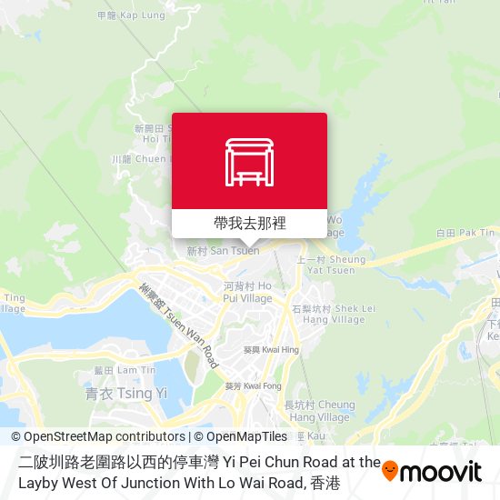 二陂圳路老圍路以西的停車灣 Yi Pei Chun Road at the Layby West Of Junction With Lo Wai Road地圖