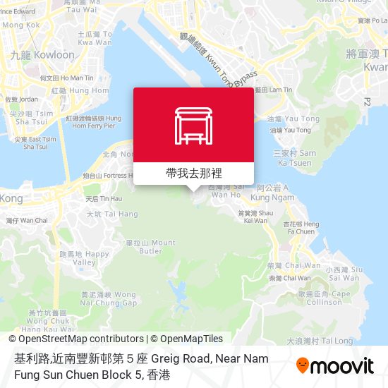 基利路,近南豐新邨第５座 Greig Road, Near Nam Fung Sun Chuen Block 5地圖