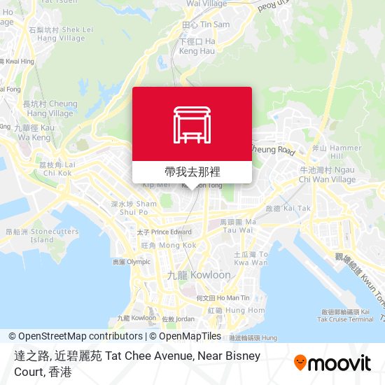 達之路, 近碧麗苑 Tat Chee Avenue, Near Bisney Court地圖