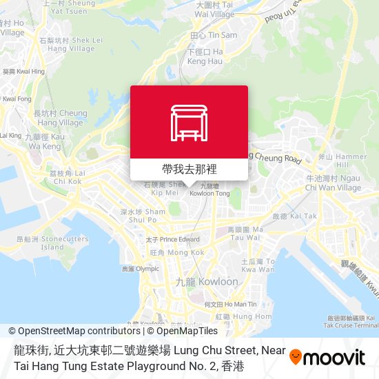 龍珠街, 近大坑東邨二號遊樂場 Lung Chu Street, Near Tai Hang Tung Estate Playground No. 2地圖