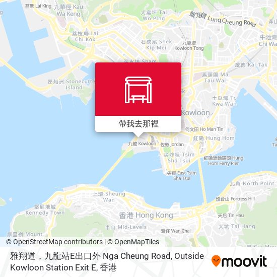 雅翔道，九龍站E出口外 Nga Cheung Road, Outside Kowloon Station Exit E地圖