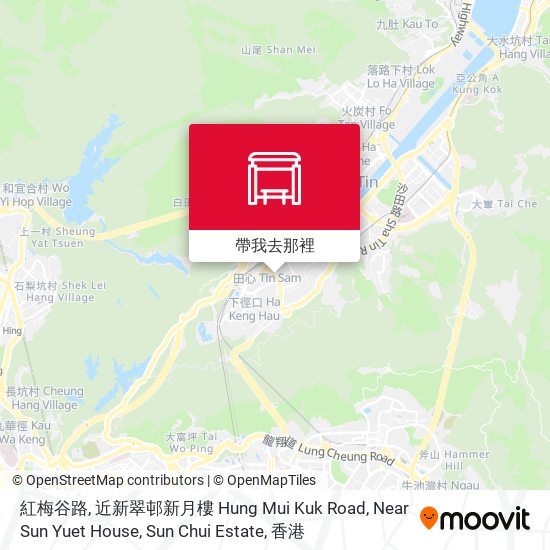 紅梅谷路, 近新翠邨新月樓 Hung Mui Kuk Road, Near Sun Yuet House, Sun Chui Estate地圖