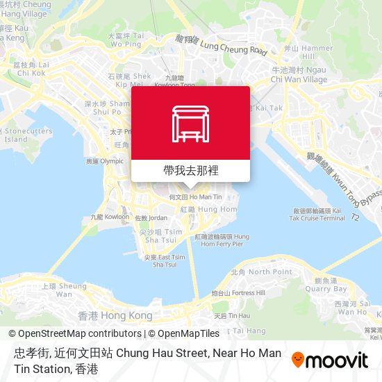 忠孝街,　近　何文田站 Chung Hau Street, Near Ho Man Tin Station地圖