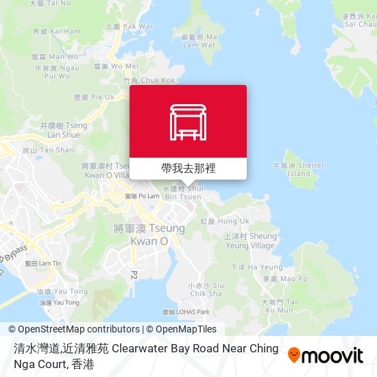 清水灣道,近清雅苑 Clearwater Bay Road Near Ching Nga Court地圖