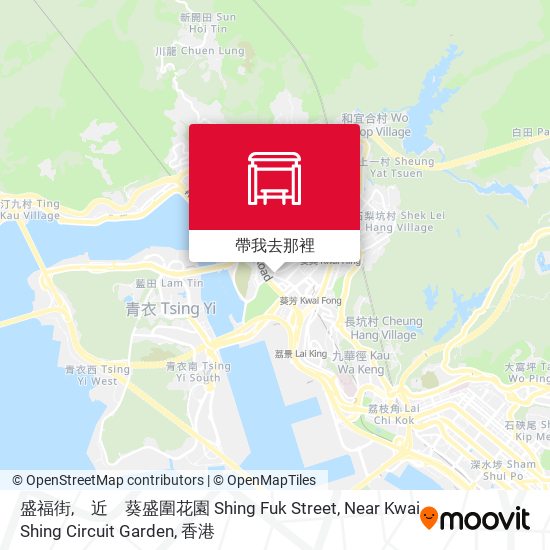 盛福街,　近　葵盛圍花園 Shing Fuk Street, Near Kwai Shing Circuit Garden地圖